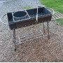 Мангал 6 мм на 11 шампурів з підставкою під каазн та столиком