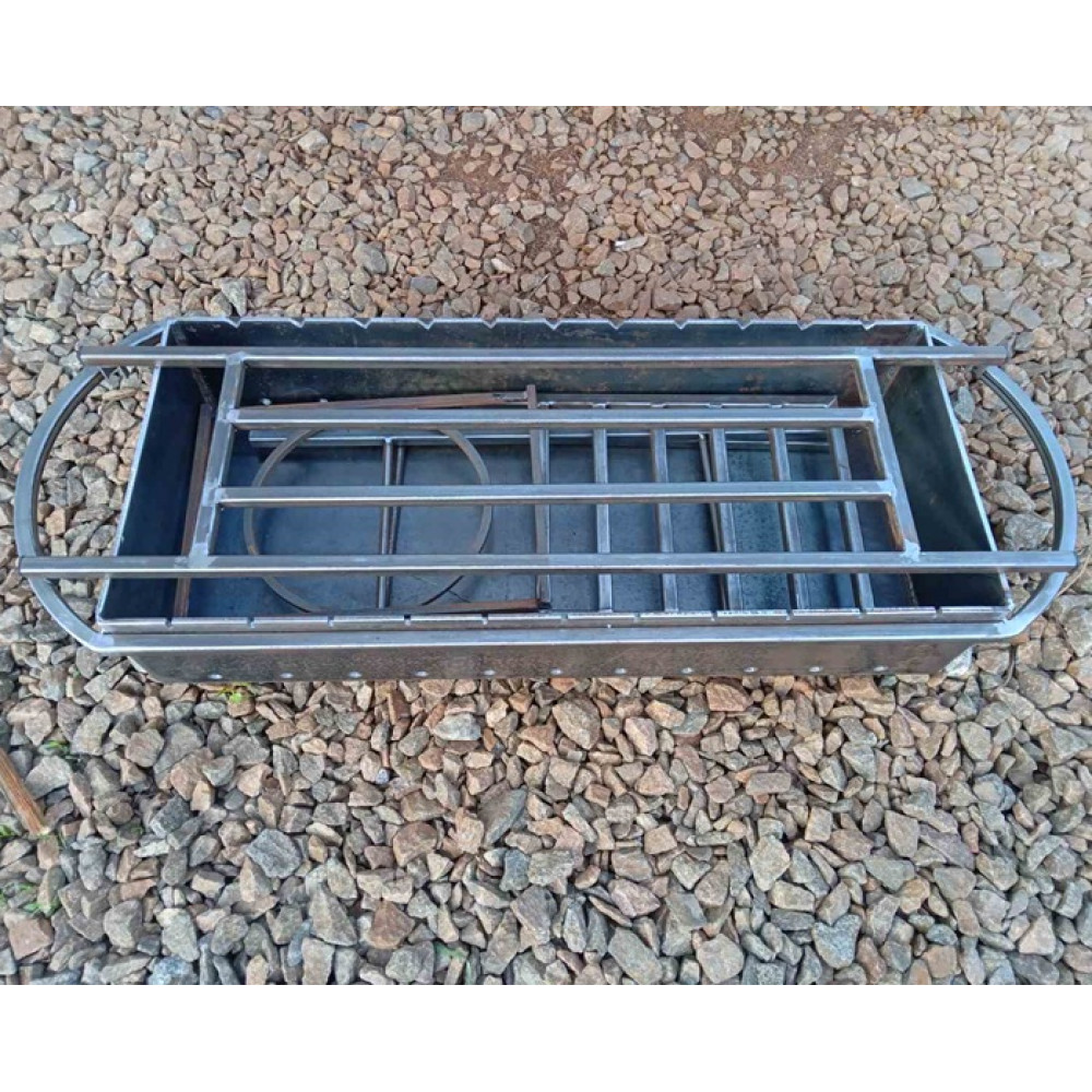 Мангал 6 мм на 11 шампурів з підставкою під каазн та столиком