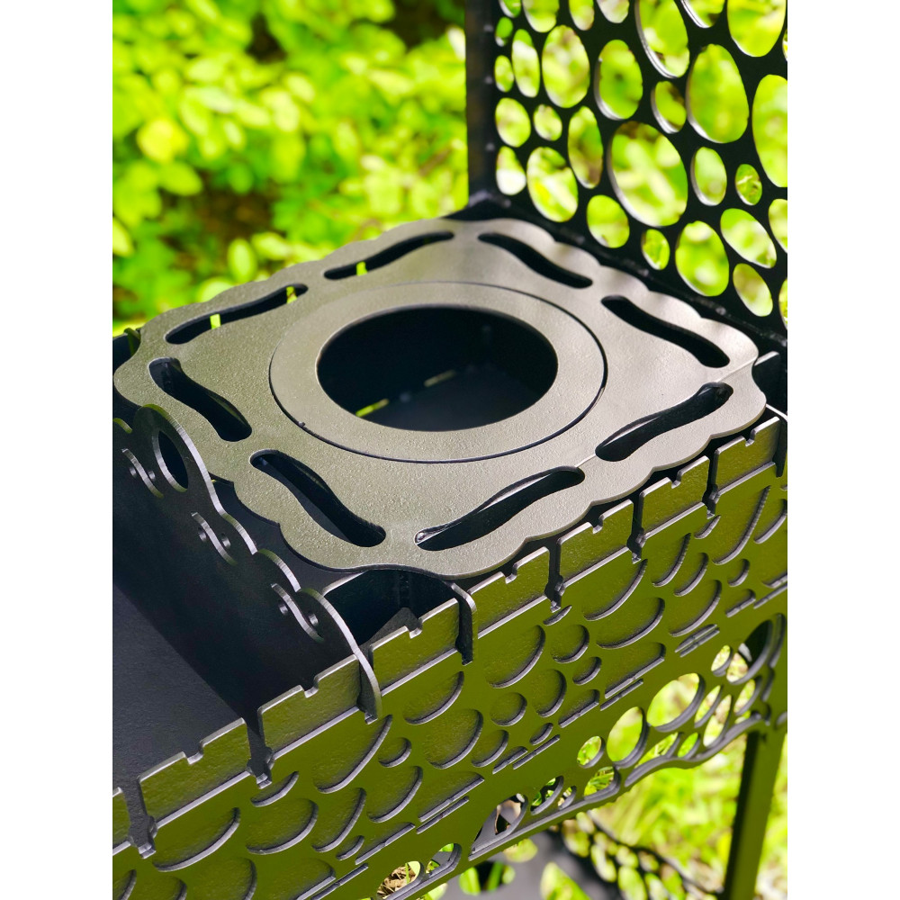 Мангал PRESTIGE на 13 шампурів та підставкою під казан