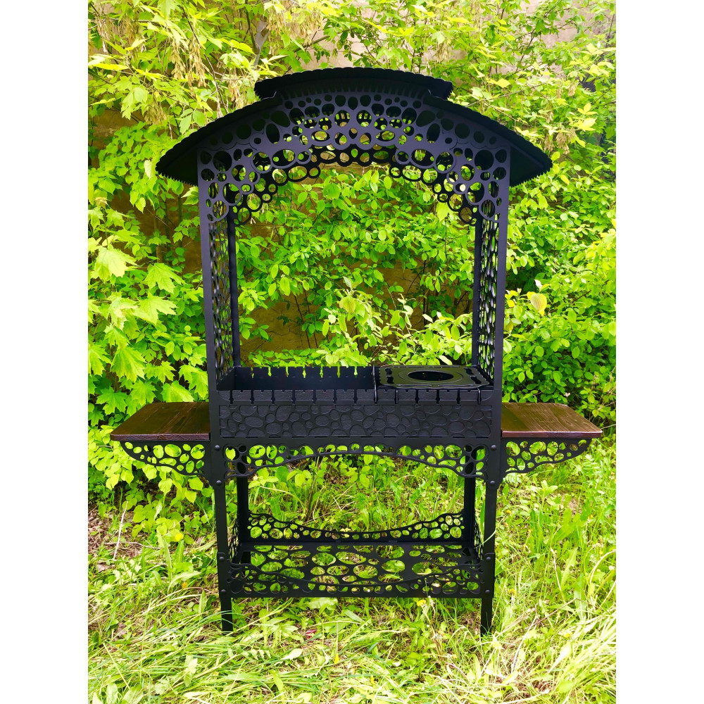 Мангал PRESTIGE на 13 шампурів та підставкою під казан