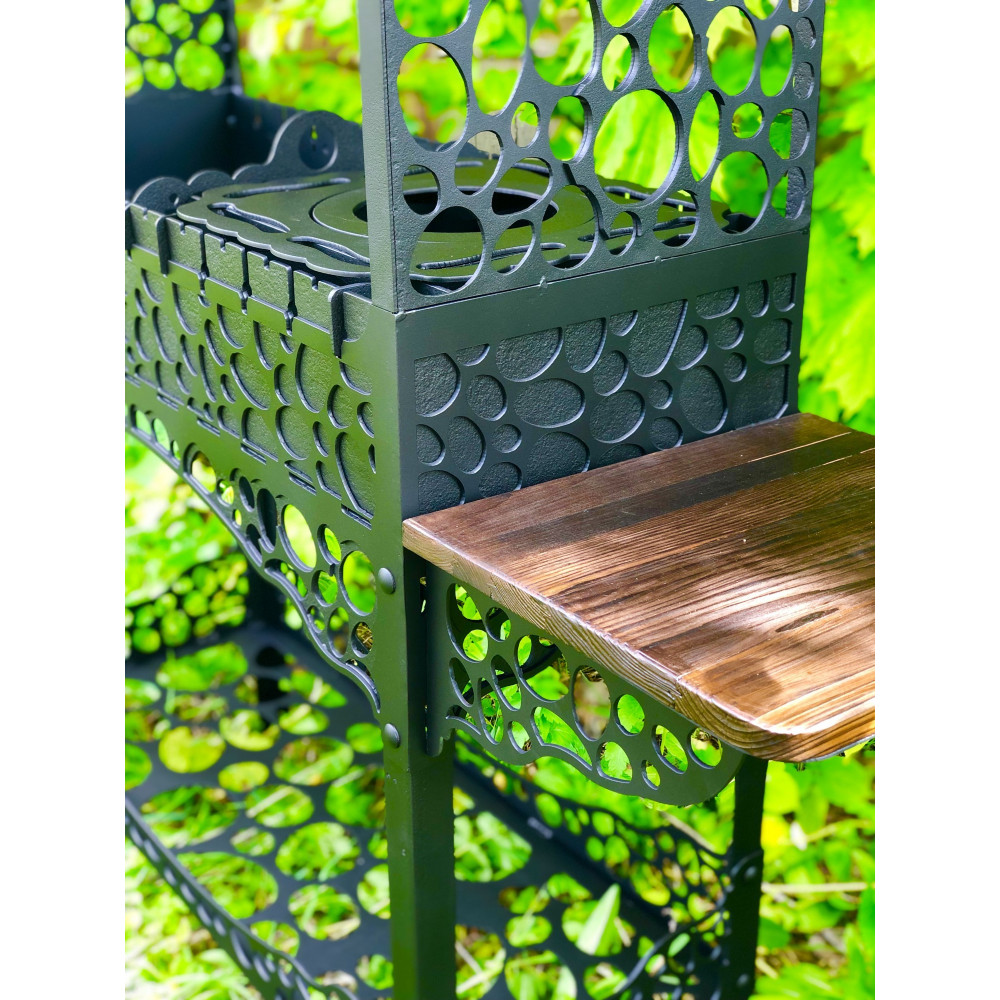 Мангал PRESTIGE на 13 шампурів та підставкою під казан