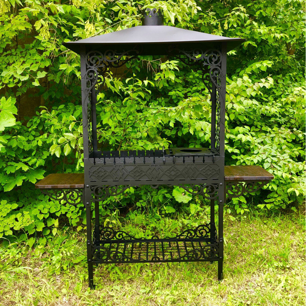 Мангал SIRIUS MAX на 13 шампурів з підставкою під казан, 7 мм.