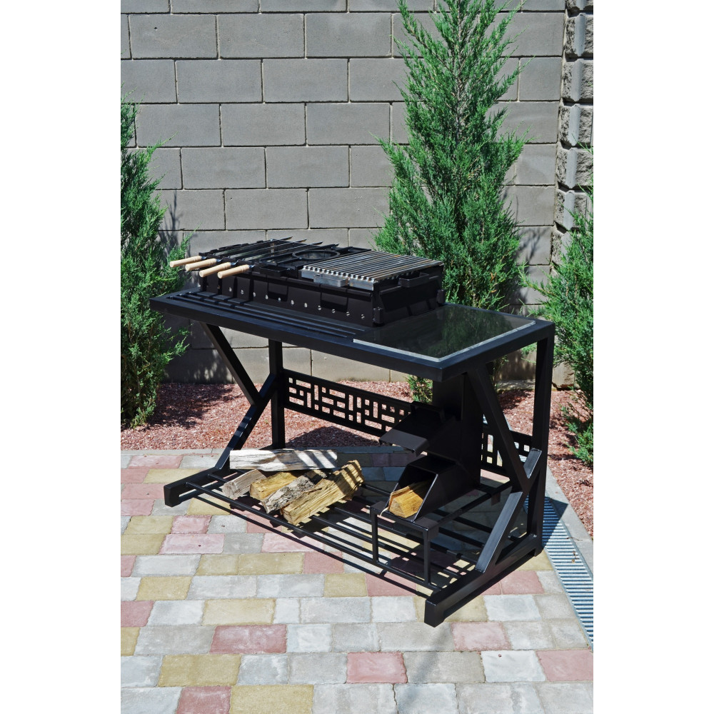 Мангал ЛОФТ 4мм на 10 шампурів багатофункціональний