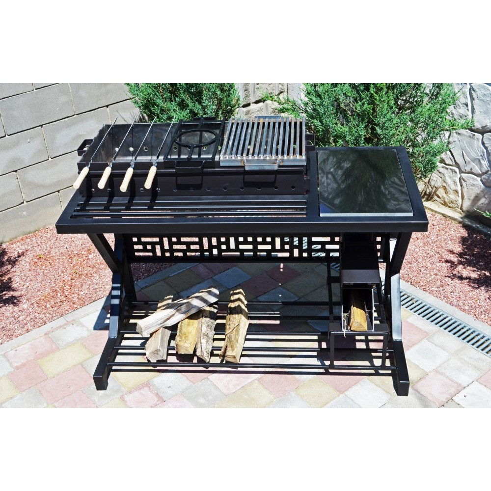 Мангал ЛОФТ 4мм на 10 шампурів багатофункціональний