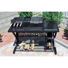 Мангал ЛОФТ 4мм на 10 шампурів багатофункціональний