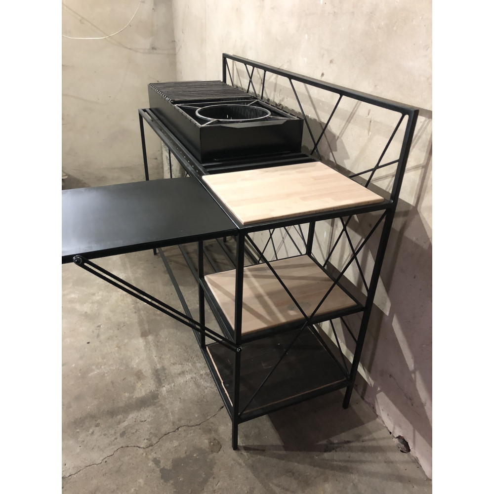 Мангал Лофт 4 мм з решіткою-гриль та підставкою під казан