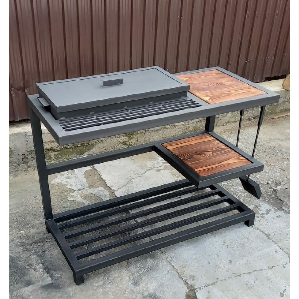 Мангал Лофт 4 мм на 10 шампурів + подарунок