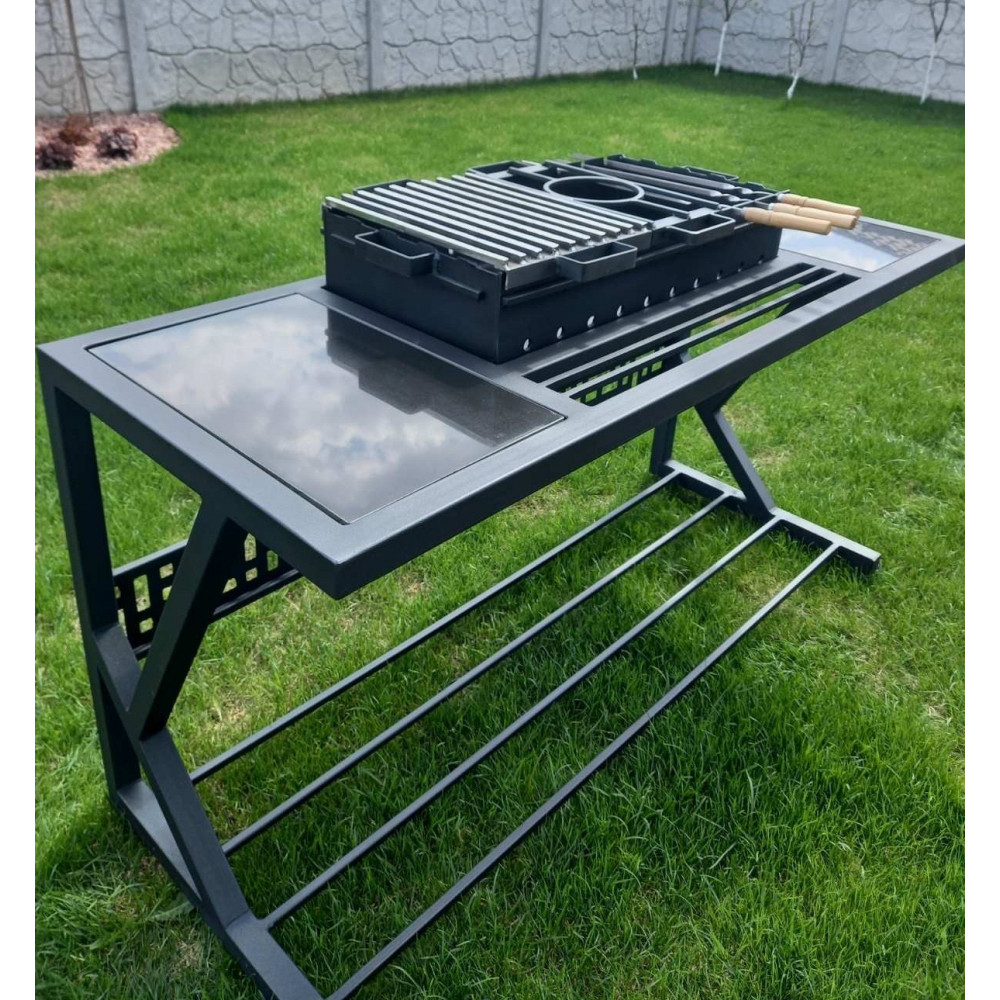 Мангал Лофт 5 мм багатофункціональний на 12 шампурів