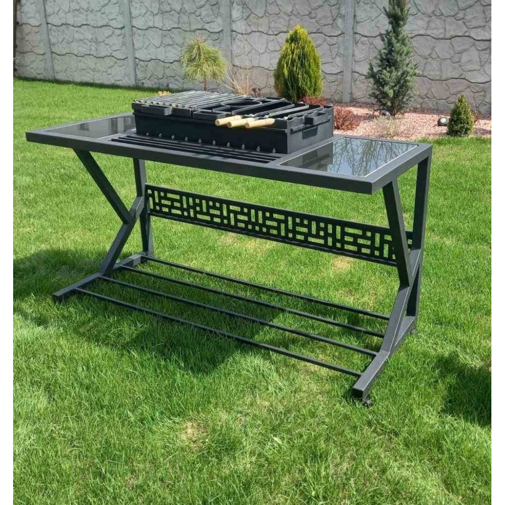 Мангал Лофт 5 мм багатофункціональний на 12 шампурів