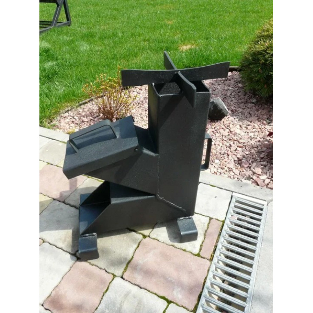 Мангал Лофт 5 мм з пічкою на 10 шампурів багатофункціональний