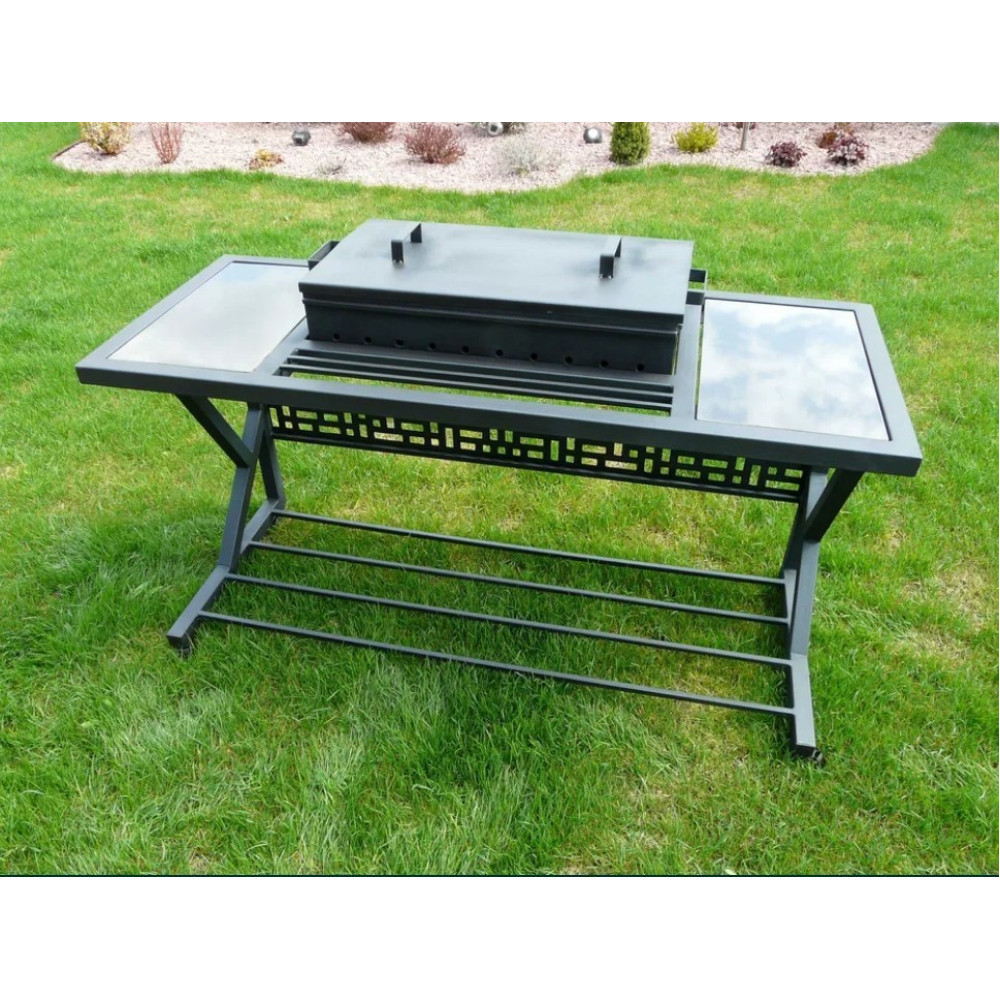 Мангал Лофт 5 мм з кришкою на 10 шампурів