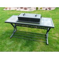 Мангал Лофт 5 мм з кришкою на 10 шампурів