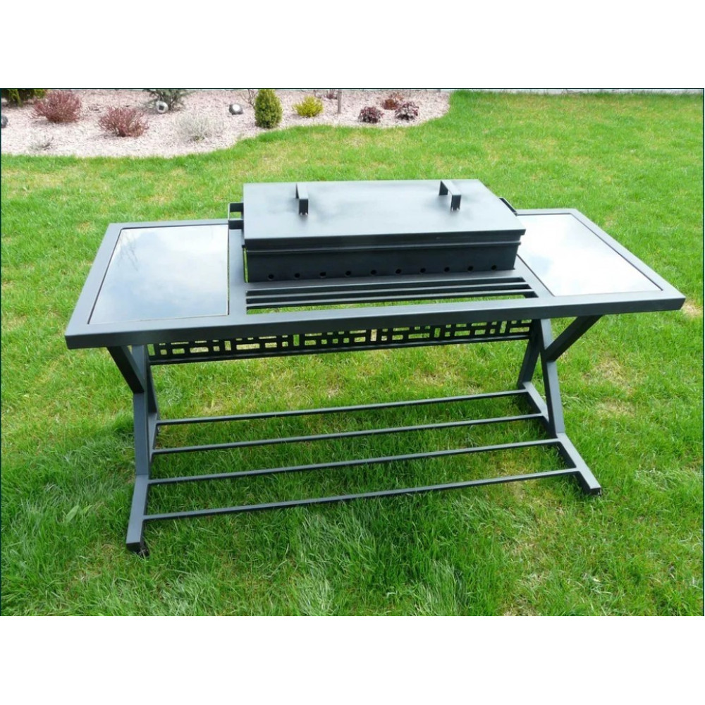 Мангал Лофт 5 мм з кришкою на 10 шампурів