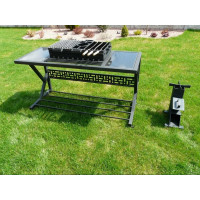 Мангал Лофт 5 мм с печкой на 12 шампуров многофункциональный