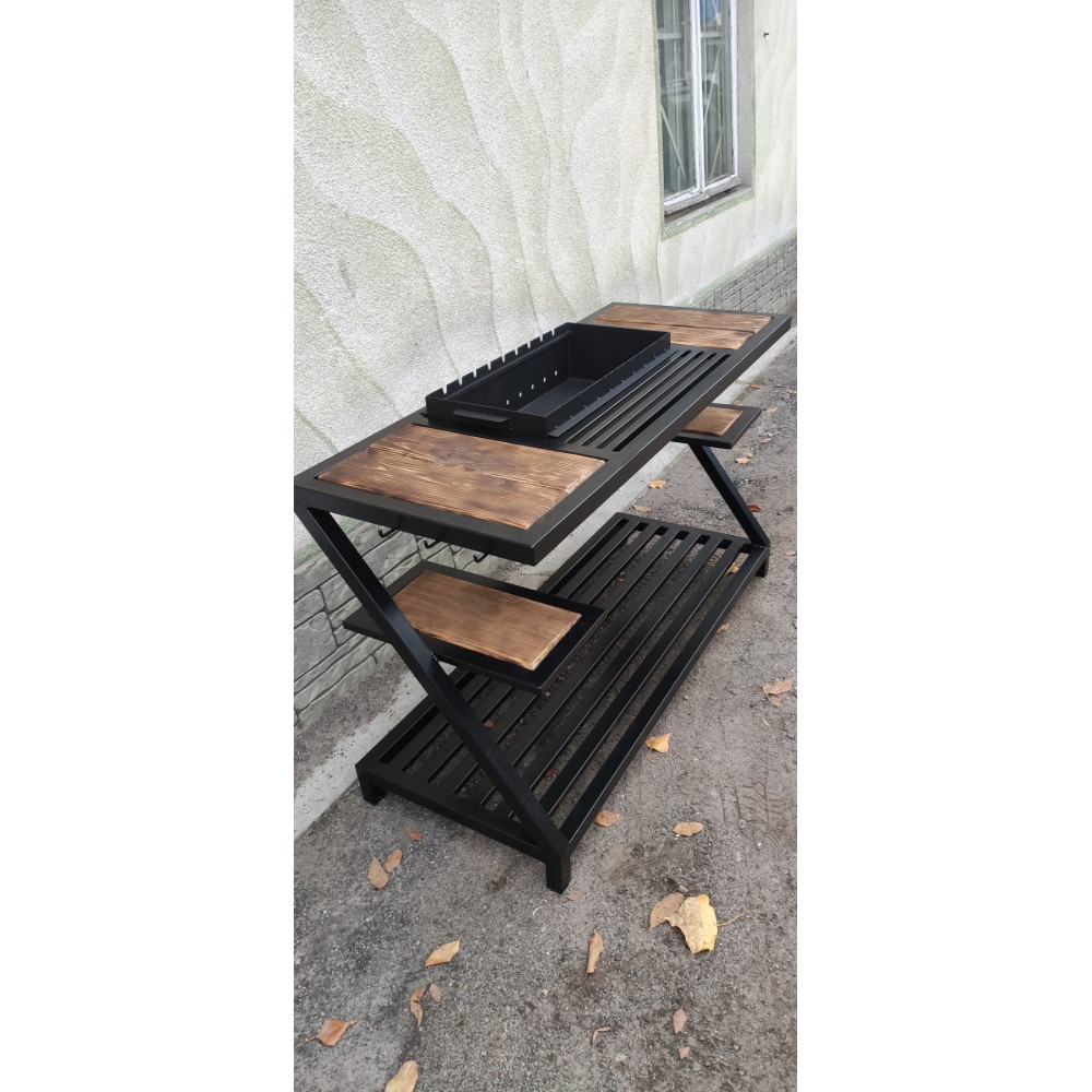 Мангал Лофт на 9 шампурів посилений