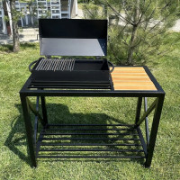 Мангал Лофт-барбекю 4 мм на 9 шампурів з решіткою-гриль