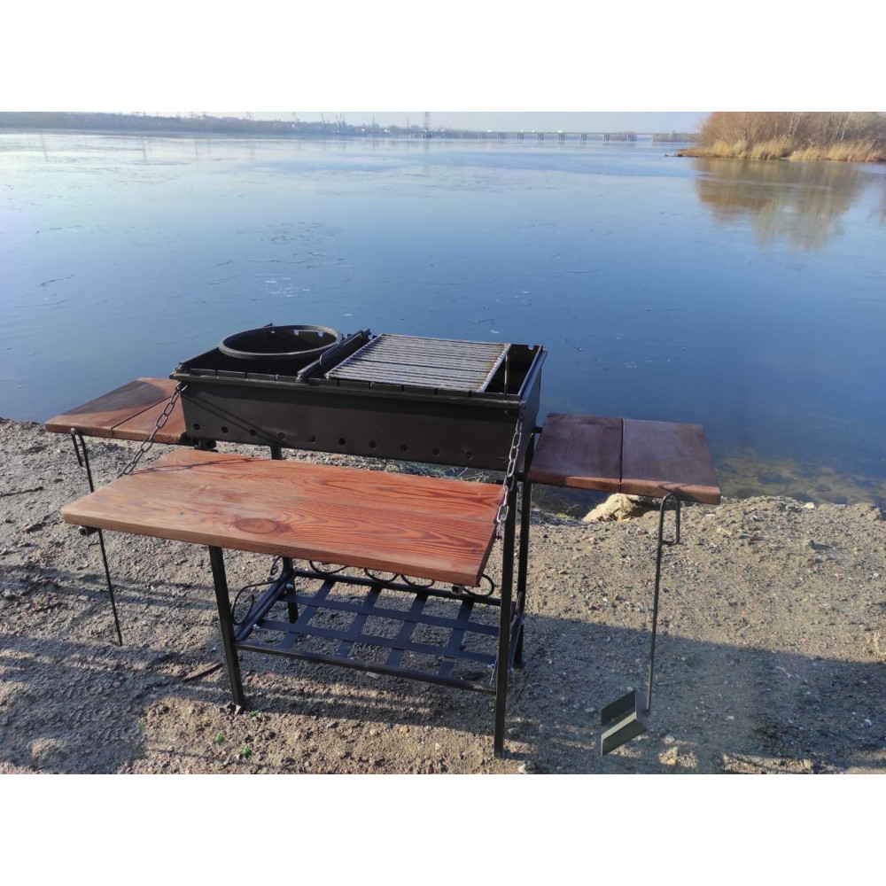 Мангал багатофункціональний розбірний на 11 шампурів, 3 мм + ПОДАРУНОК