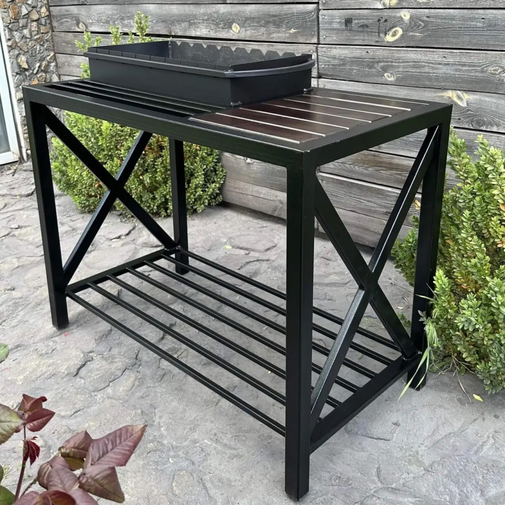 Мангал стилі Лофт 4 мм на 9 шампурів