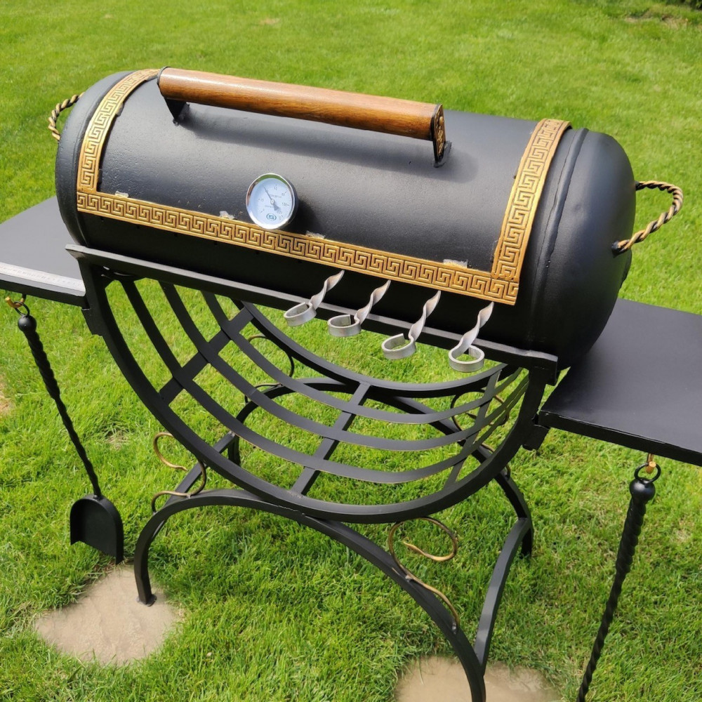 Мангал гриль на 10 шампурів + ПОДАРУНОК