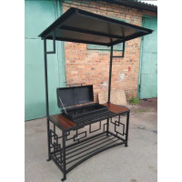 Мангал з дахом 4 мм на 10 шампурів