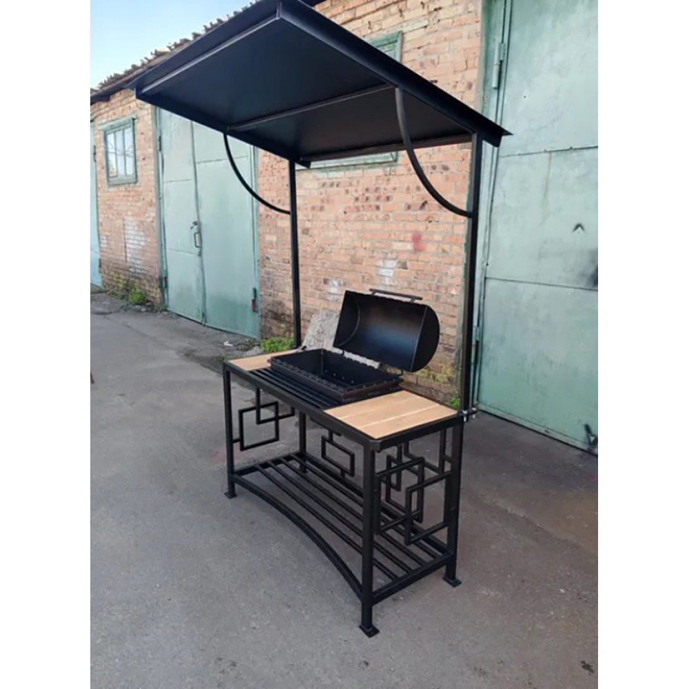 Мангал з дахом 4 мм на 10 шампурів