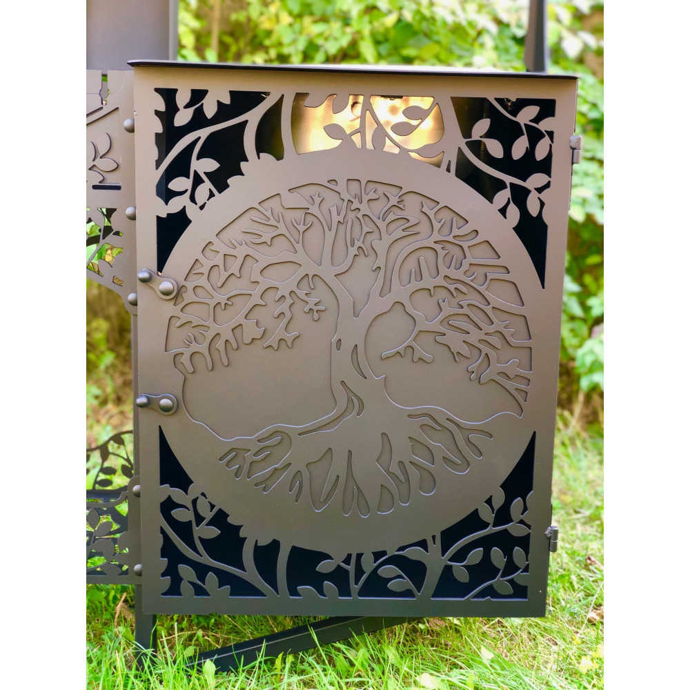 Мангал з коптильнею, пічкою та мийкою DE LUXE 