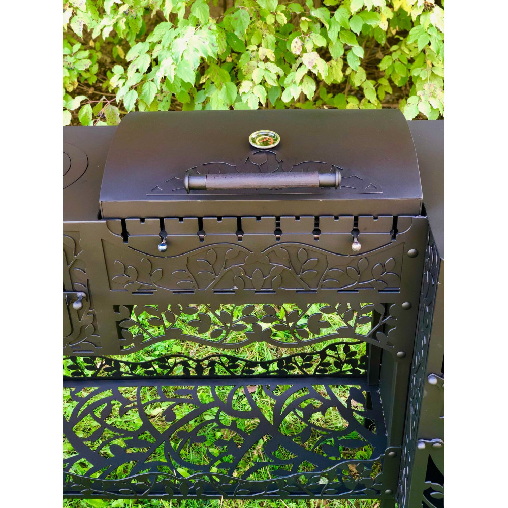 Мангал з коптильнею, пічкою та мийкою DE LUXE 