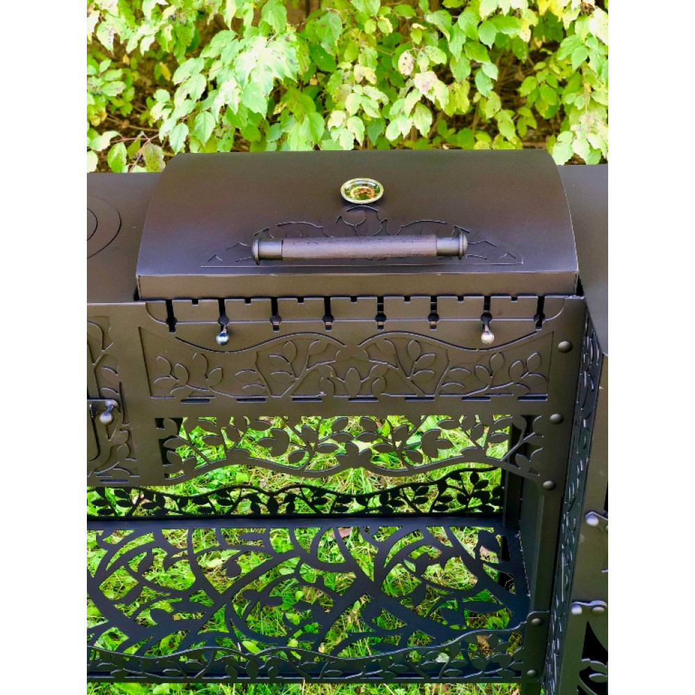 Мангал з коптильнею, пічкою та мийкою DE LUXE 