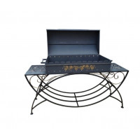 Мангал с крышкой на 12 шампуров