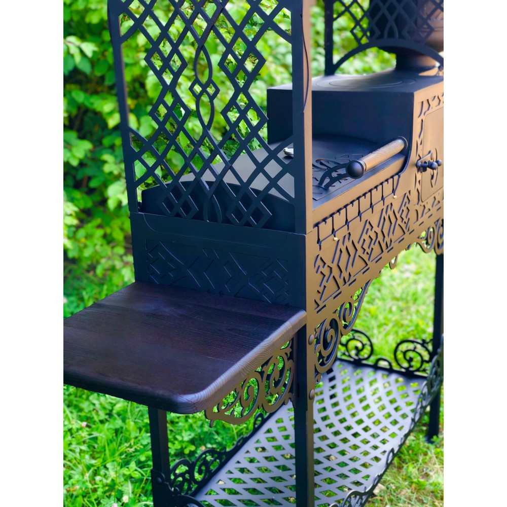 Мангал коптильня з пічкою під казан Quantum 3 в 1 