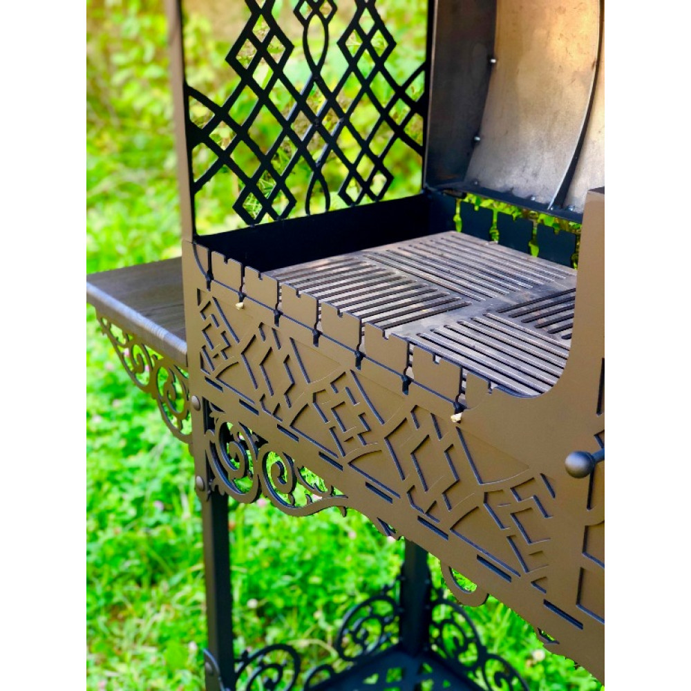 Мангал коптильня з пічкою під казан Quantum 3 в 1 