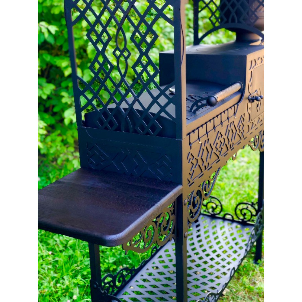 Мангал коптильня с печкой под казан Quantum 3 в 1 