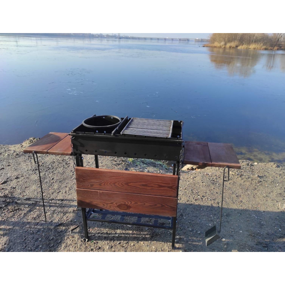 Мангал багатофункціональний розбірний на 11 шампурів, 3 мм + ПОДАРУНОК