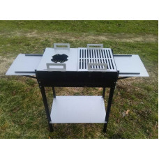 Мангал на 10 шампурів з решіткою та підставкою під казан