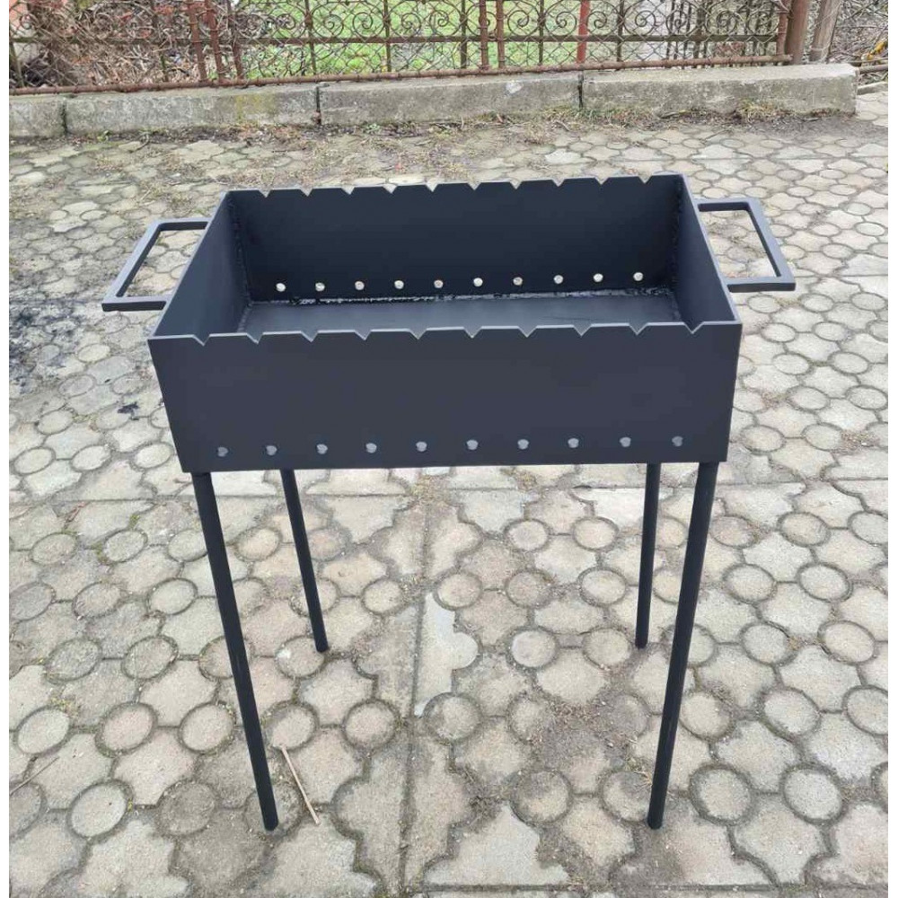 Мангал на 10 шампурів, 4 мм, зйомні ніжки