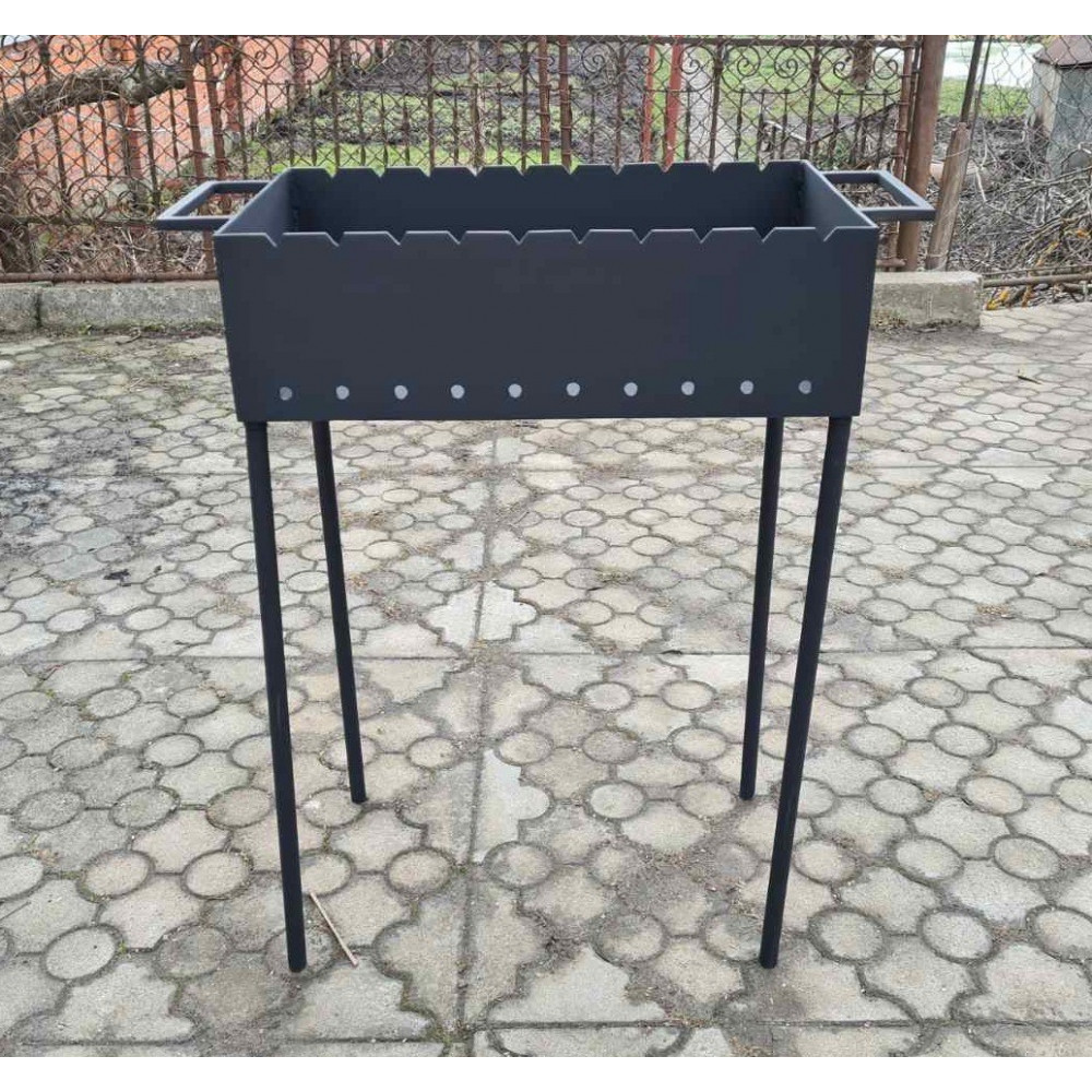 Мангал на 10 шампурів, 4 мм, зйомні ніжки