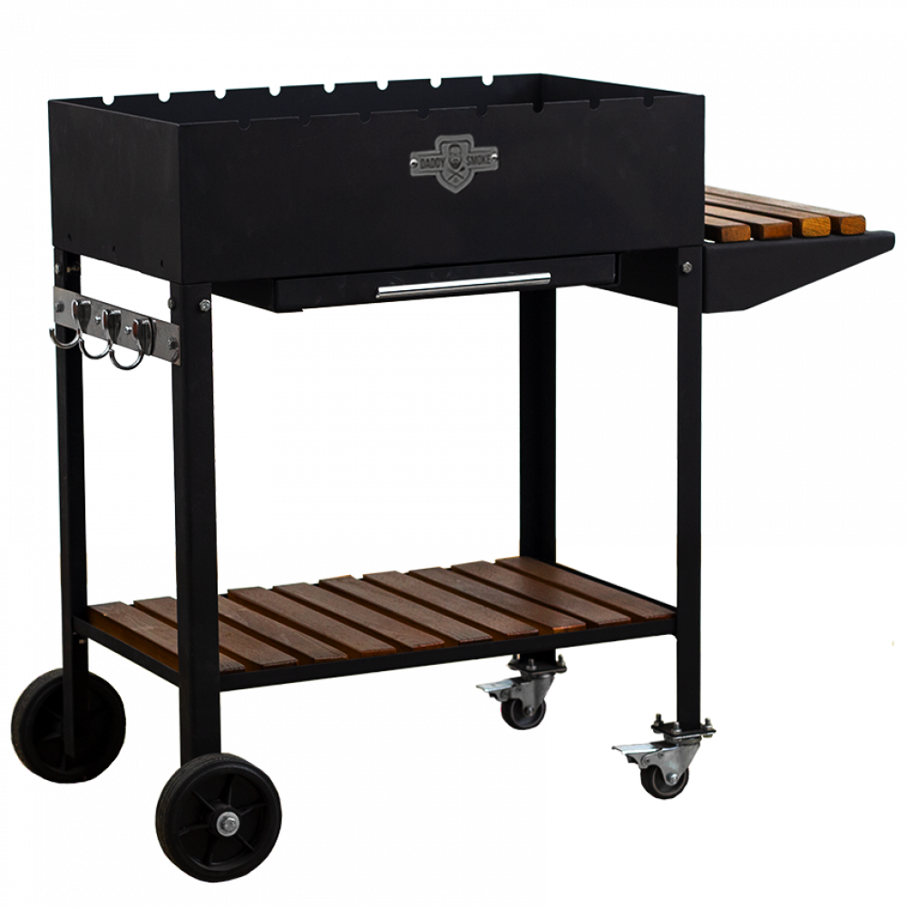 Мангал на колесах Комфорт на 8 шампурів