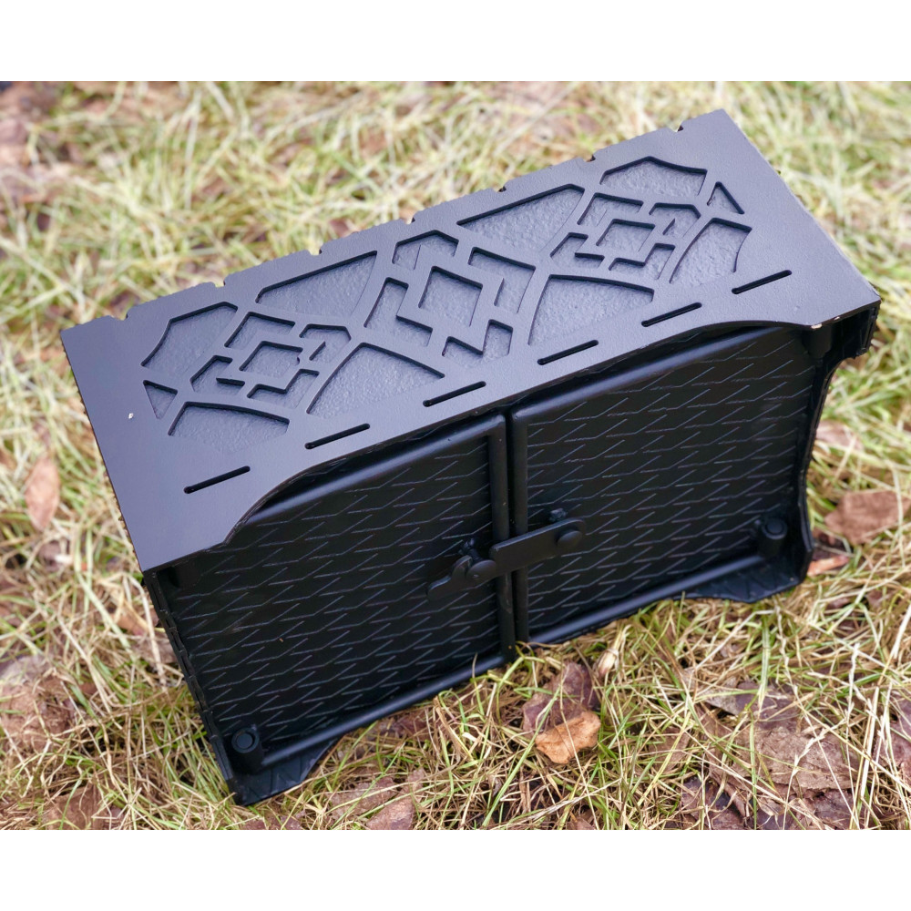 Мангал портативний на 7 шампуров, 5 мм со складными ножками