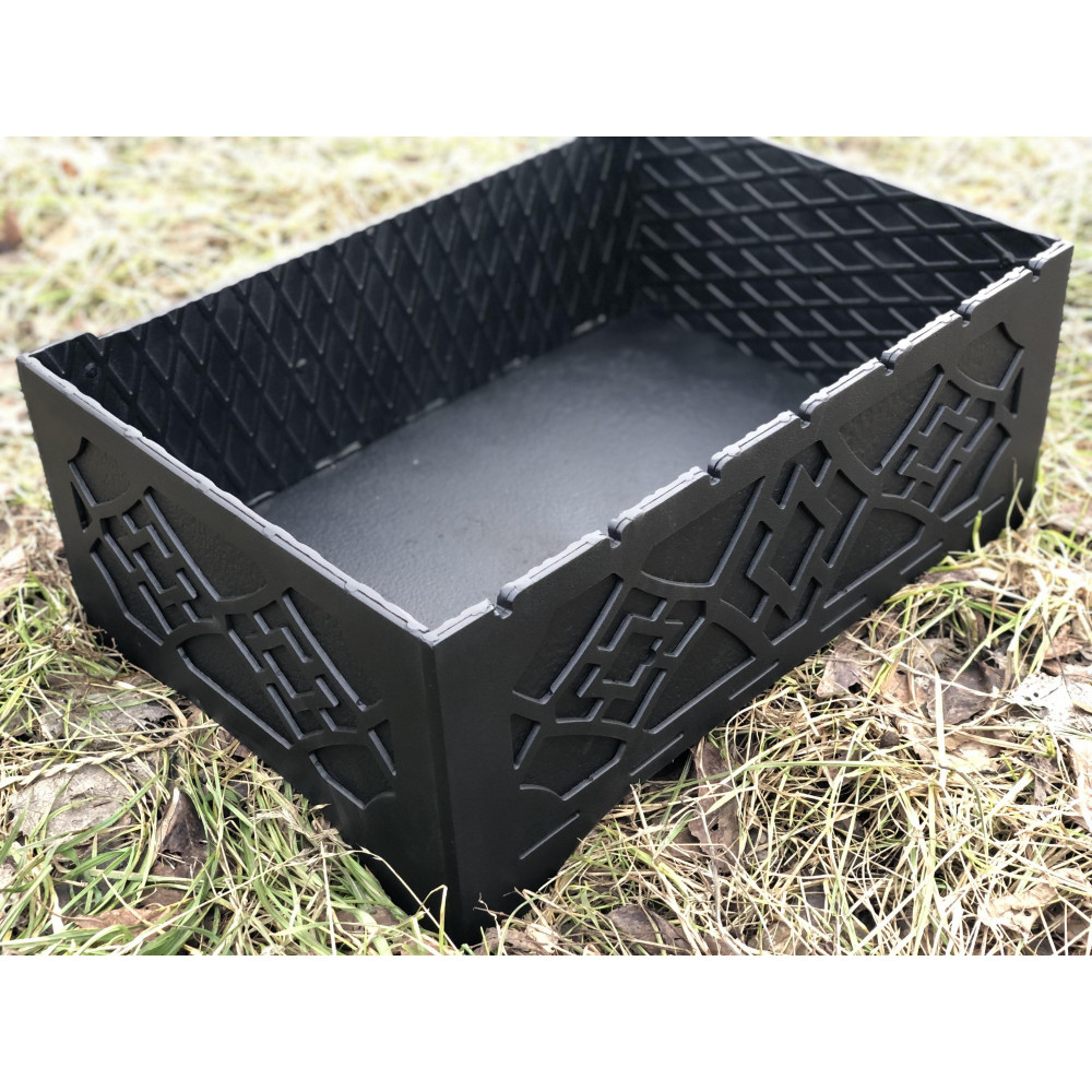 Мангал портативний на 7 шампуров, 5 мм со складными ножками