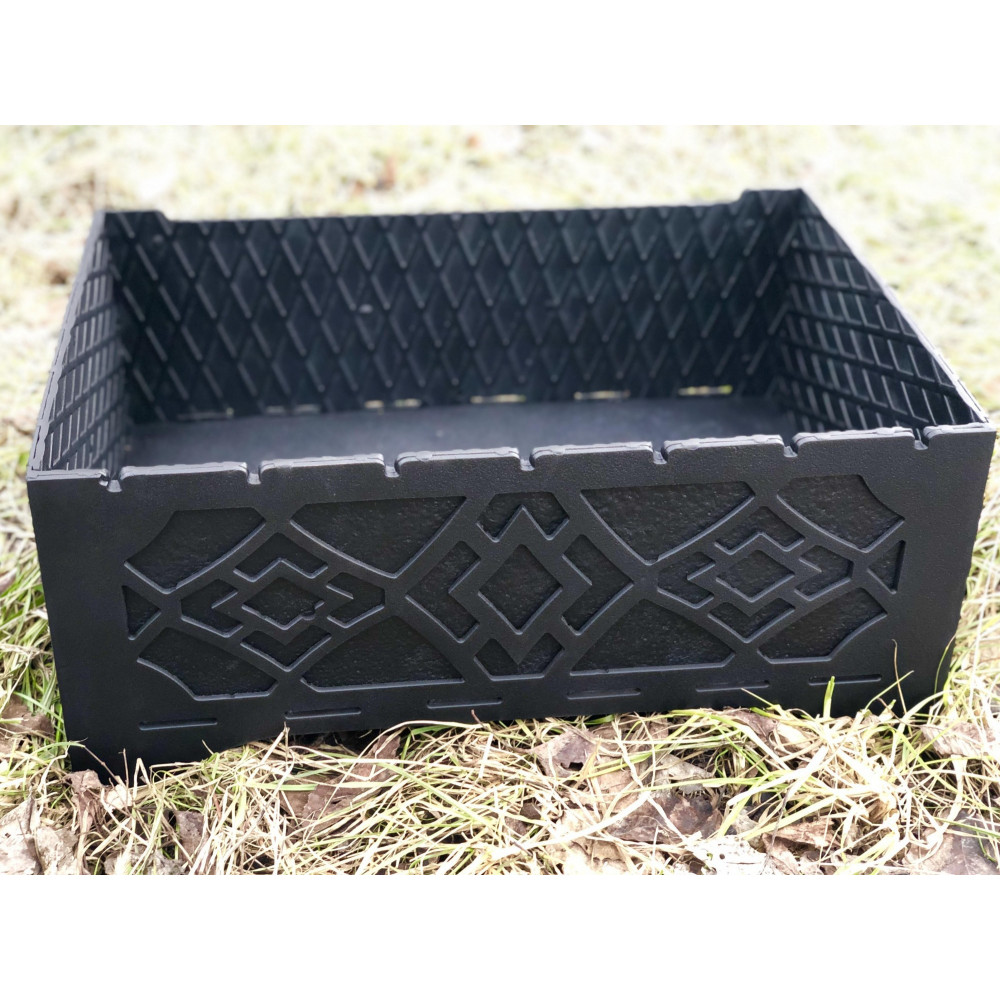 Мангал портативний на 7 шампуров, 5 мм со складными ножками