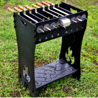 Мангал розбірний 3 мм АВТОМАТИЧНИЙ на 8 - 14 шампурів