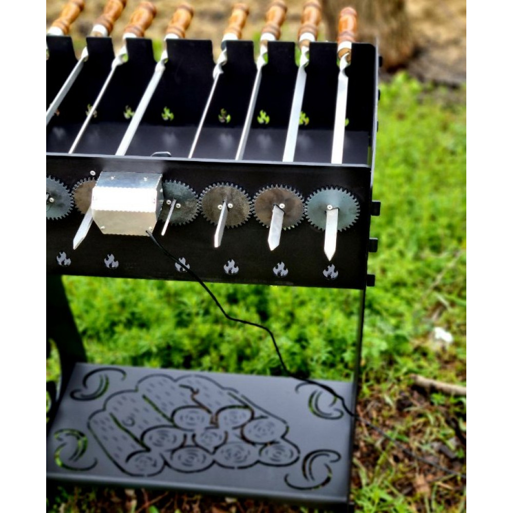 Мангал розбірний 3 мм АВТОМАТИЧНИЙ на 8 - 14 шампурів