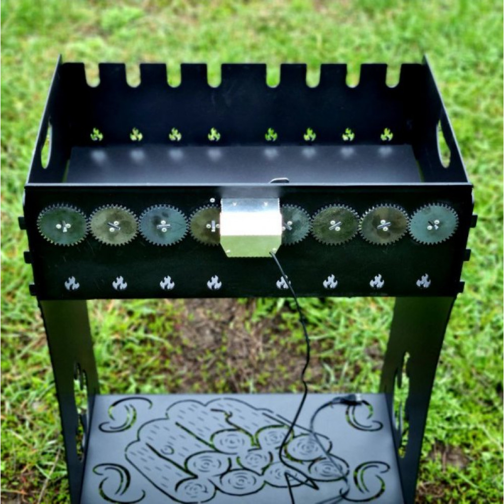 Мангал розбірний 3 мм АВТОМАТИЧНИЙ на 8 - 14 шампурів