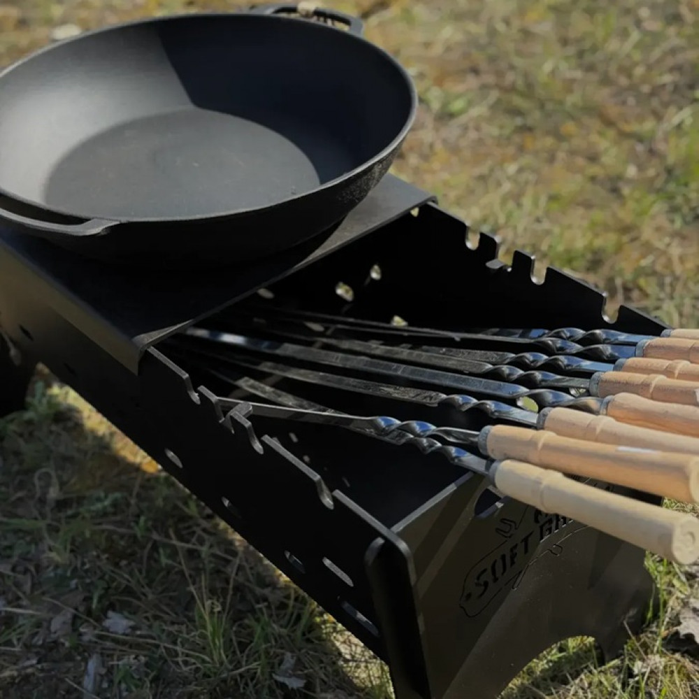 Мангал разборной 4 мм на 8 шампуров