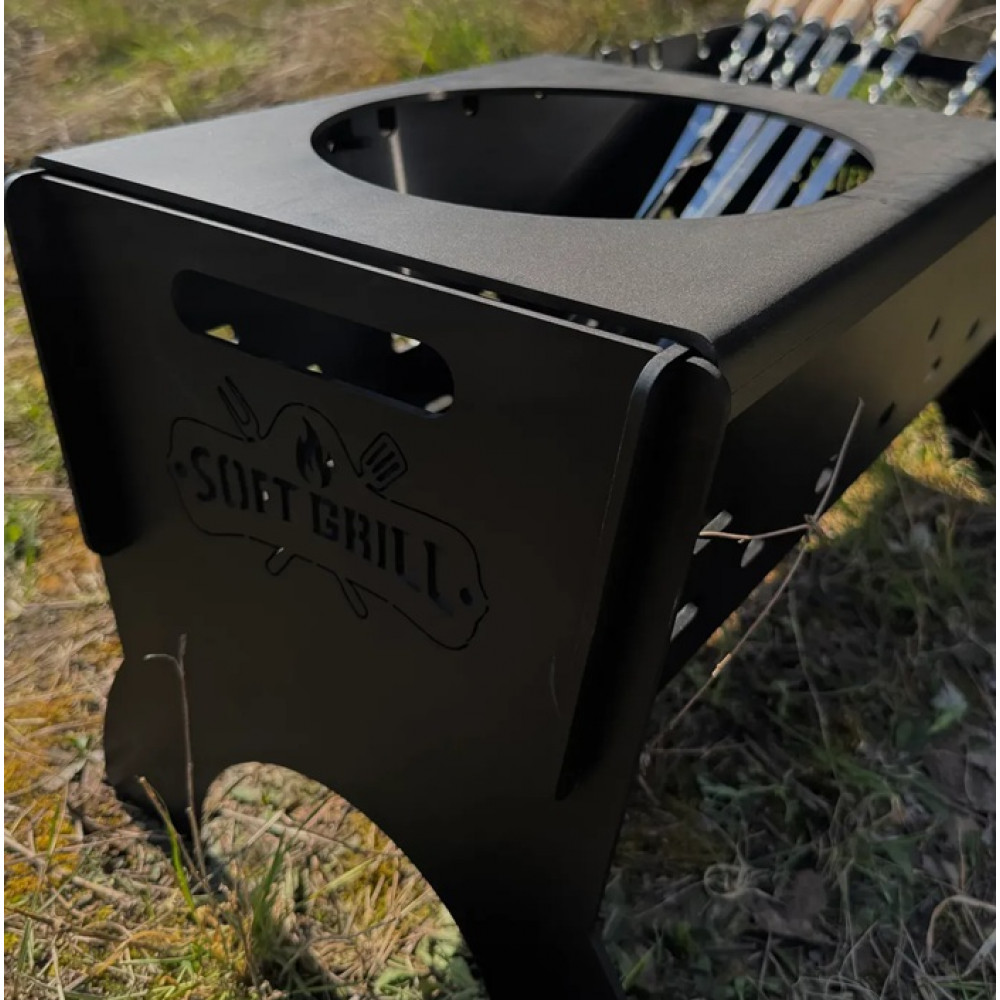 Мангал разборной 4 мм на 8 шампуров