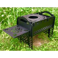 Мангал розбірний MAXI на 6 шампурів з підставкою та полицею