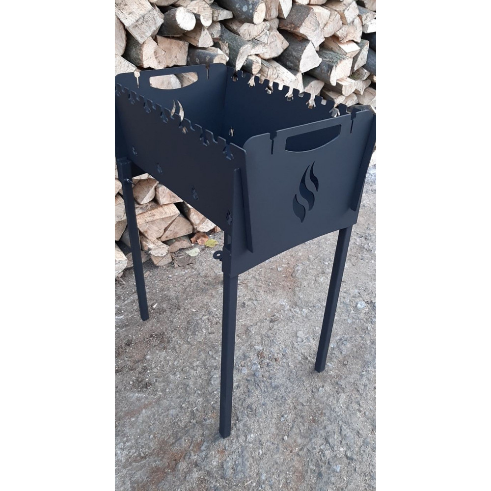 Мангал розкладний 3 мм на 7 шампурів на зйомних ніжках