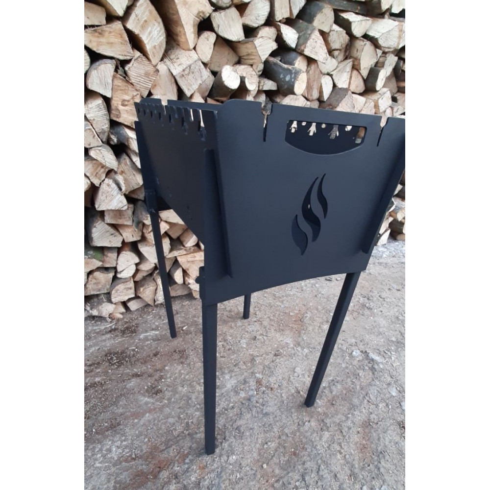 Мангал розкладний 3 мм на 7 шампурів на зйомних ніжках