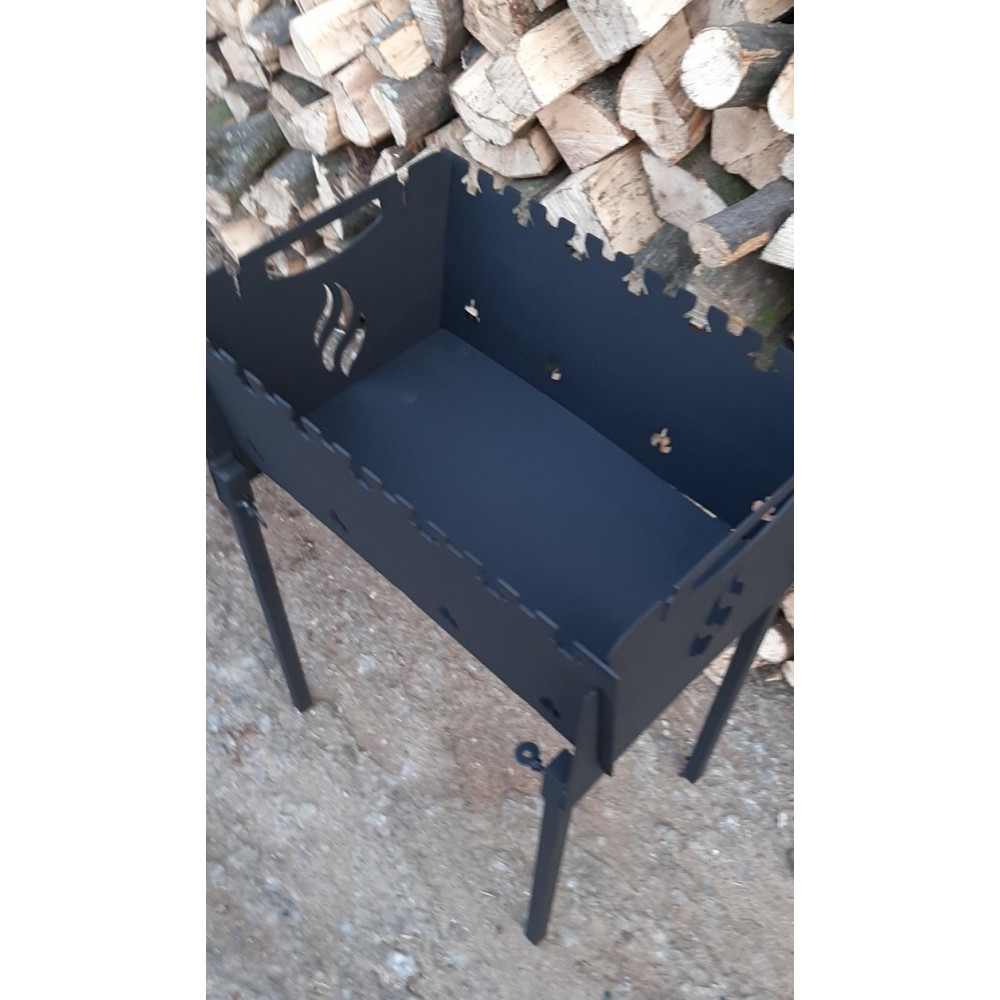 Мангал розкладний 3 мм на 7 шампурів на зйомних ніжках