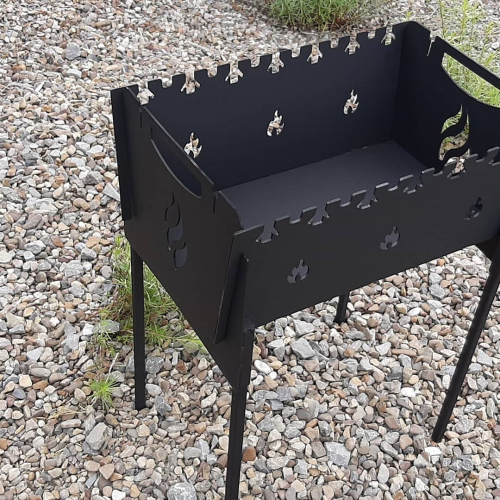 Мангал розкладний 3 мм на 7 шампурів на зйомних ніжках